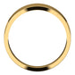 14K Yellow Gold Flat Tapered Wedding Band, 6 mm Wide