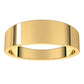 14K Yellow Gold Flat Tapered Wedding Band, 6 mm Wide