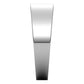 14K White Gold Flat Tapered Wedding Band, 6 mm Wide