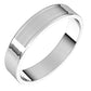 10K White Gold Flat Ultra-Light Wedding Band, 4 mm Wide