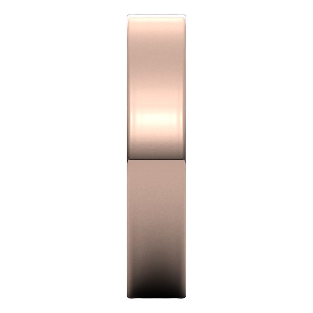 18K Rose Gold Flat Ultra-Light Wedding Band, 4 mm Wide