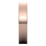 10K Rose Gold Flat Ultra-Light Wedding Band, 4 mm Wide