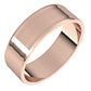 10K Rose Gold Flat Ultra-Light Wedding Band, 6 mm Wide