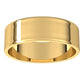 10K Yellow Gold Flat Ultra-Light Wedding Band, 6 mm Wide