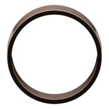 14K Rose Gold Flat Ultra-Light Wedding Band, 8 mm Wide