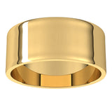 14K Yellow Gold Flat Ultra-Light Wedding Band, 8 mm Wide