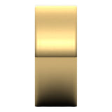 14K Yellow Gold Flat Ultra-Light Wedding Band, 8 mm Wide