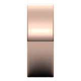 10K Rose Gold Flat Ultra-Light Wedding Band, 7 mm Wide