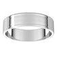 14K White Gold Flat Ultra-Light Wedding Band, 5 mm Wide