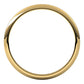 18K Yellow Gold Half Round Wedding Band, 1.5 mm Wide