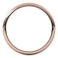 14K Rose Gold Half Round Wedding Band, 1.5 mm Wide