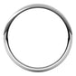 Sterling Silver Half Round Wedding Band, 1 mm Wide