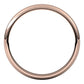 18K Rose Gold Half Round Wedding Band, 2.5 mm Wide