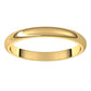 18K Yellow Gold Half Round Wedding Band, 2.5 mm Wide