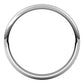 14K White Gold Half Round Wedding Band, 2 mm Wide