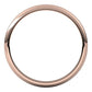 18K Rose Gold Half Round Wedding Band, 2 mm Wide