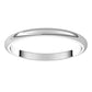 Platinum Half Round Wedding Band, 2 mm Wide