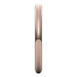 10K Rose Gold Half Round Wedding Band, 2 mm Wide