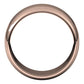 10K Rose Gold Half Round Wedding Band, 10 mm Wide