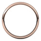 18K Rose Gold Half Round Wedding Band, 3 mm Wide