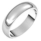 Sterling Silver Half Round Wedding Band, 5 mm Wide