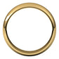 10K Yellow Gold Half Round Wedding Band, 6 mm Wide