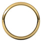 18K Yellow Gold Half Round Wedding Band, 4 mm Wide