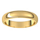 18K Yellow Gold Half Round Wedding Band, 4 mm Wide