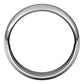 10K White Gold Half Round Wedding Band, 7 mm Wide