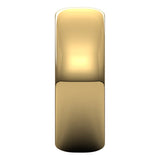 14K Yellow Gold Half Round Wedding Band, 7 mm Wide