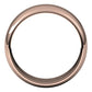 10K Rose Gold Half Round Wedding Band, 8 mm Wide