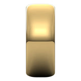 18K Yellow Gold Half Round Wedding Band, 8 mm Wide