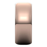 18K Rose Gold Half Round Wedding Band, 8 mm Wide