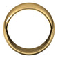 18K Yellow Gold Half Round Wedding Band, 12 mm Wide