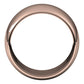 18K Rose Gold Half Round Wedding Band, 12 mm Wide