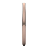 14K Rose Gold Half Round Light Wedding Band, 1.5 mm Wide