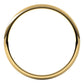 14K Yellow Gold Half Round Light Wedding Band, 1 mm Wide