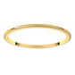 14K Yellow Gold Half Round Light Wedding Band, 1 mm Wide