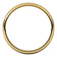 18K Yellow Gold Half Round Light Wedding Band, 3 mm Wide