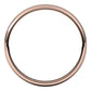14K Rose Gold Half Round Light Wedding Band, 3 mm Wide