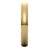 14K Yellow Gold Half Round Light Wedding Band, 3 mm Wide