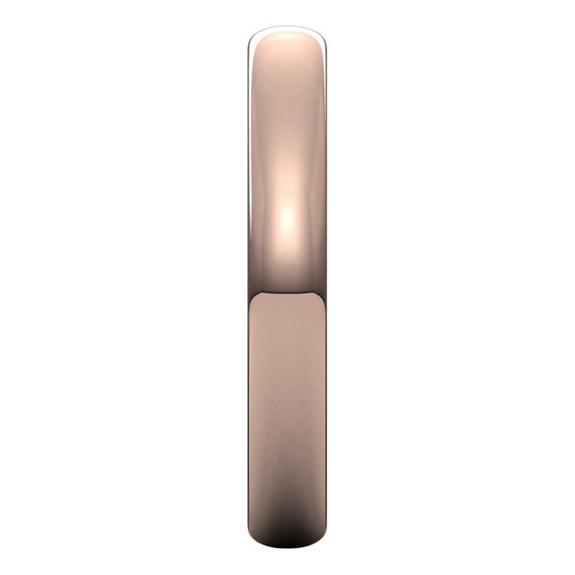 14K Rose Gold Half Round Light Wedding Band, 3 mm Wide