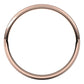 10K Rose Gold Half Round Light Wedding Band, 2 mm Wide