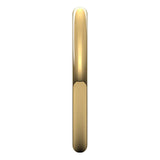 14K Yellow Gold Half Round Light Wedding Band, 2 mm Wide
