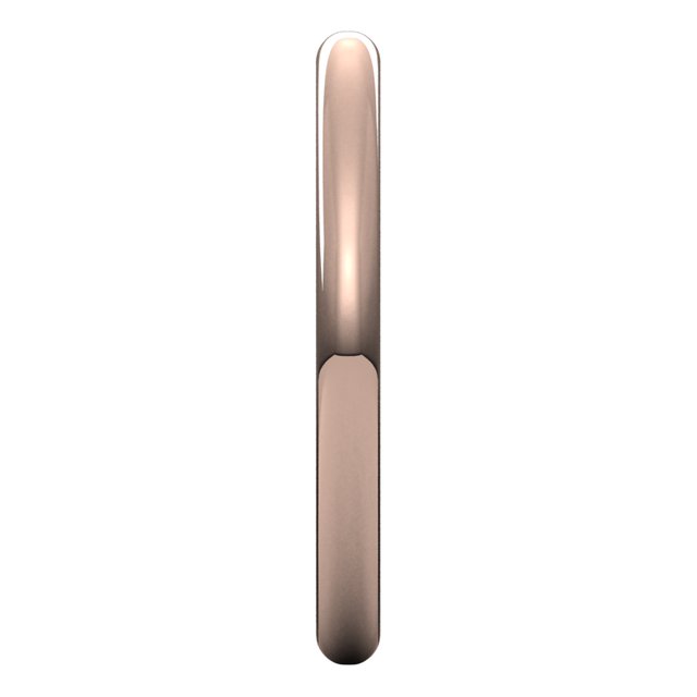 10K Rose Gold Half Round Light Wedding Band, 2 mm Wide