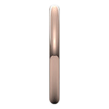 10K Rose Gold Half Round Light Wedding Band, 2 mm Wide