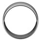 18K White Gold Half Round Light Wedding Band, 11 mm Wide