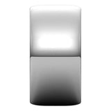 18K White Gold Half Round Light Wedding Band, 10 mm Wide