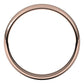 10K Rose Gold Half Round Light Wedding Band, 4 mm Wide