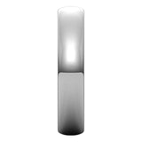 18K White Gold Half Round Light Wedding Band, 4 mm Wide